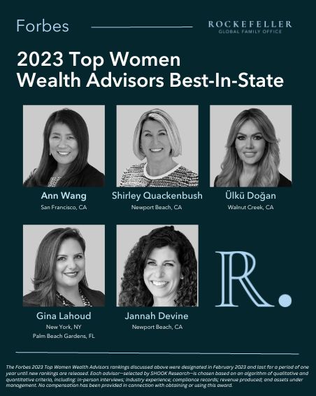 Five Rockefeller Capital Management Private Advisors Named to the 2023 Forbes Top Women Wealth Advisors Best-In-State List