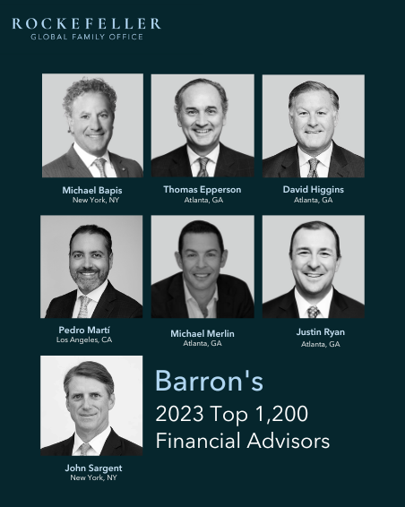 Seven Rockefeller Global Family Office Private Advisors Named to Barron’s “Top 1,200 Financial Advisors” List for 2023